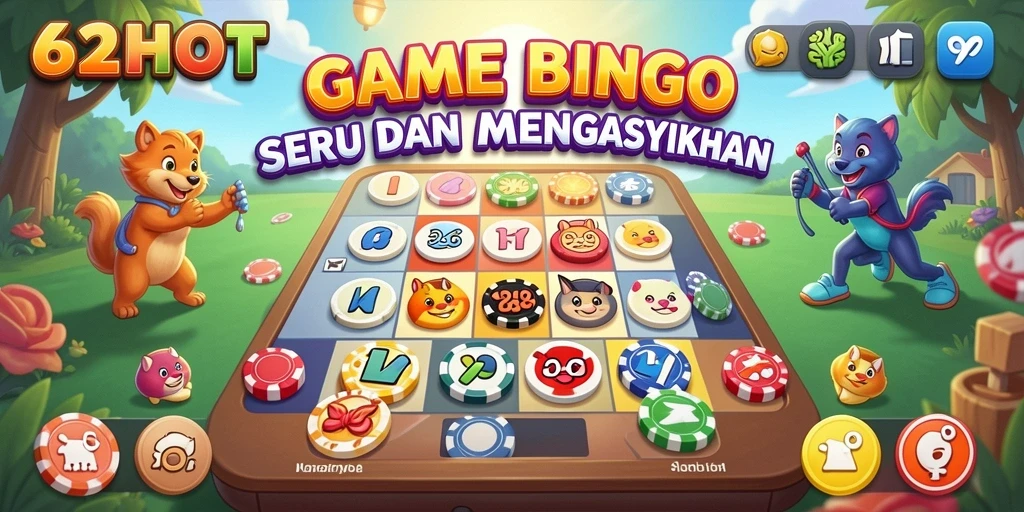 Tampilan gameplay seru dari 62HOT yang penuh aksi Bingo.