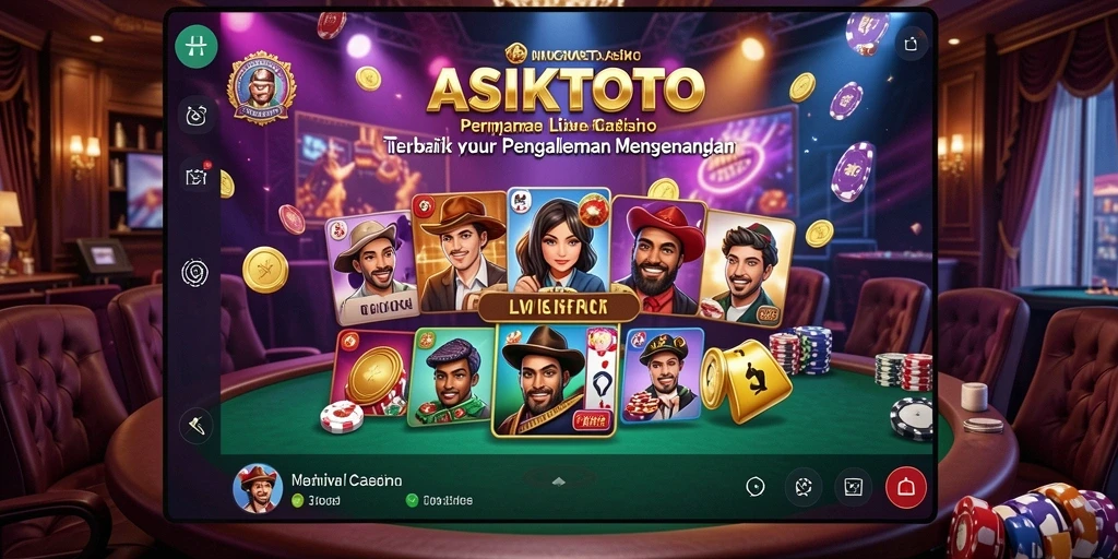 Screenshot gameplay ASIKTOTO menampilkan dealer cantik dan suasana kasino yang mendebarkan.