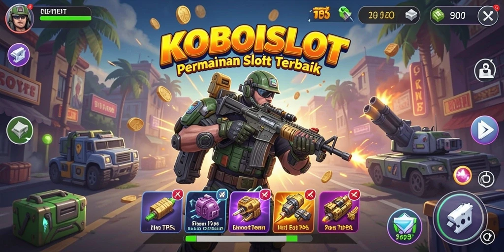 Tampilan gameplay mendebarkan dalam KOBOISLOT.
