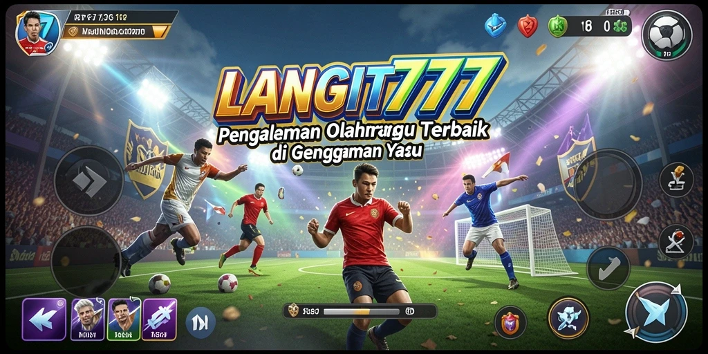 Screenshot menunjukkan gameplay seru LANGIT777 dengan aksi olahraga yang mendebarkan.