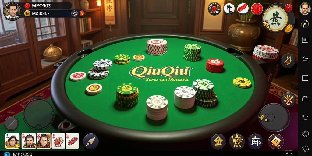 Screenshot utama MPO303 menampilkan serunya gameplay QiuQiu yang menantang.